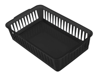 Storex Supply Basket, 10 x 6-1/3 x 2-1/2 Inches, Black, Pack of 12 2133407