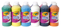 Crayola Artista II Washable Tempera Paints, Assorted Colors, Pints, Set of 12 Item Number 213989