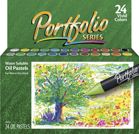 Crayola Portfolio Water-Soluble Oil Pastels, Assorted Colors, Set of 24 Item Number 216709