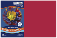 Tru-Ray Sulphite Construction Paper, 12 x 18 Inches, Holiday Red, 50 Sheets Item Number 216776