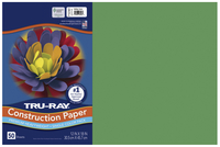 Tru-Ray Sulphite Construction Paper, 12 x 18 Inches, Holiday Green, 50 Sheets Item Number 216778