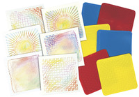 Roylco Optical Illusion Rubbing Plates, 7 x 7 Inches, Set of 6 Item Number 217608