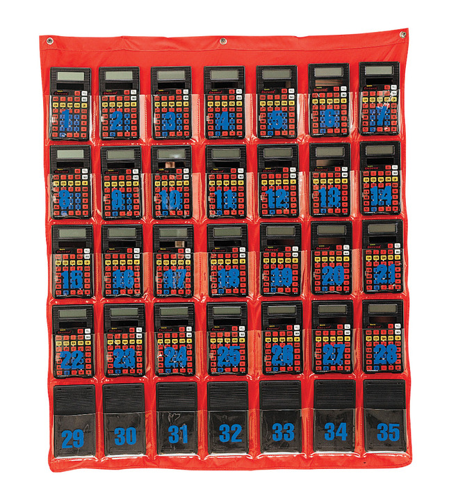 Learning Resources Calculator Storage Pocket Chart, 35 Slots, 29 x 36 Inches