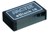 Factis Magic Latex-Free Eraser, 1-5/8 x 1 x 7/16 Inches, Black, Pack of 18 Item Number 230685