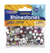 Creativity Street Rhinestones, Assorted Shapes, Sizes and Colors, Pack of 375 Item Number 243069