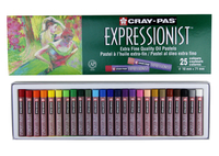 Sakura Cray-Pas Expressionist Extra Fine Non-Toxic Oil Pastel, 2-3/4 x 7/16 in, Assorted Color, Set of 25 Item Number 244110