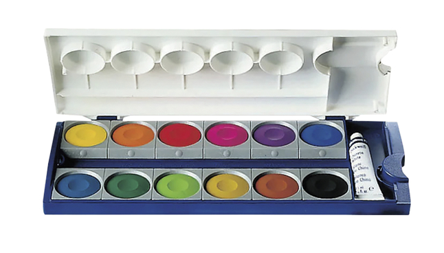Pelikan Non-Toxic Professional Quality Watercolor Paint Set, 24 Assorted Opaque Colors, Item Number 244623