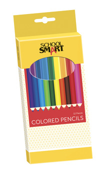 School Smart Colored Pencils, Assorted Colors, Set of 12 Item Number 245787