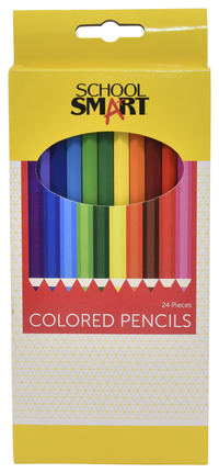 School Smart Colored Pencils, 7 Inches, Assorted Colors, Pack of 24 Item Number 245788