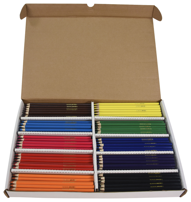 School Smart Colored Pencils, Assorted Colors, Set of 250