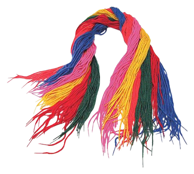 Pepperell Braiding Tipped Yarn Lace, 36 Inches, Assorted Bright Color ...