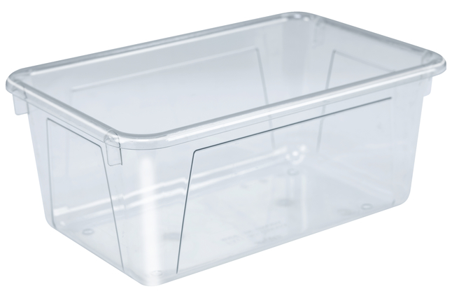Image for School Smart Storage Tray, 7-7/8 x 12-1/4 x 5-3/8 Inches, Clear, Set of 2 from School Specialty