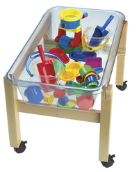 Childcraft Mobile Mini Sand and Water Table With Play Set, 31-5/8 x 19-3/4 x 22-13/16 Inches, Item Number 296669