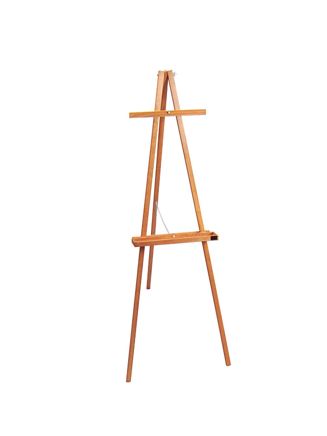 63 Wooden Tripod Artist Display Easel with Tray, A-Frame Adjustable Easel  Stand