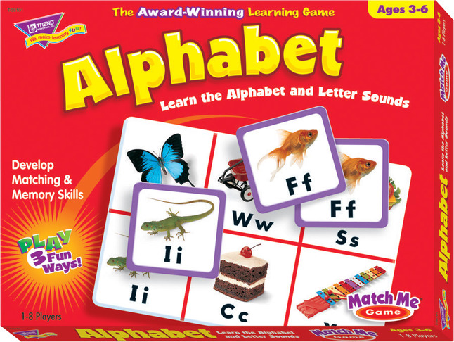 Trend Alphabet Match Me Game, Ages 3 to 6, Item Number 357945