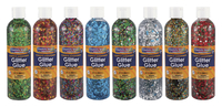 Creativity Street Glitter Chip Glue, 8 Ounces, Assorted Colors, Set of 8 Item Number 401297
