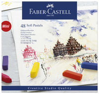 Faber-Castell Creative Studio Square Soft Pastel Set, 1-1/4 x 5/16 in, Assorted Colors, Set of 48 Item Number 401340