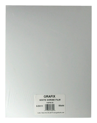 Grafix Shrink Film, 8-1/2 x 11 Inches, White, Pack of 50, Item Number 401564