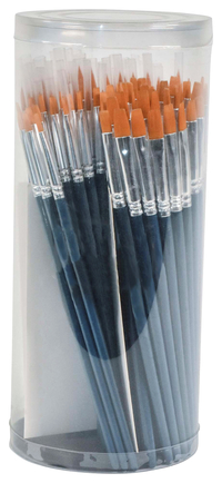 Sax True Flow Golden Synthetic Taklon Paint Brushes, Assorted Sizes, Set of 108, Item Number 402752