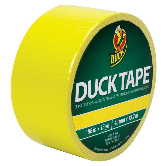 Sin 1.88 Inches x 15 Yards Duck Brand 1265018 Color Duct Tape Neon Lime Green 