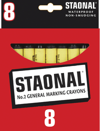 Crayola Staonal Waterproof Permanent Marking Crayons, Black, Pack of 8 Item Number 404160
