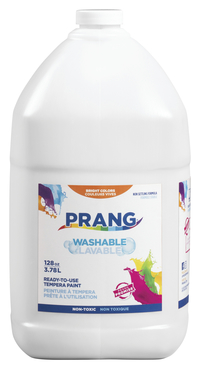 Prang Ready-to-Use Washable Tempera Paint, Gallon, White Item Number 405811
