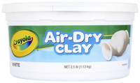 Crayola Air-Dry Self-Hardening Modeling Clay, 2.5 Pound Bucket, White Item Number 408131