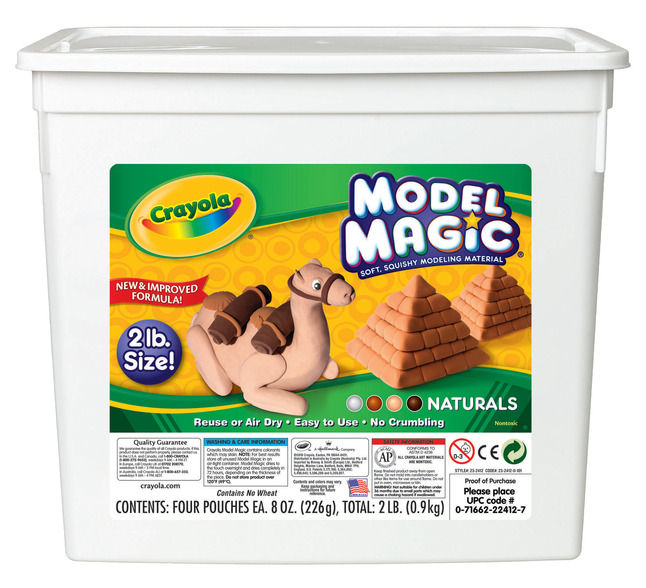 Crayola Model Magic Non-Toxic Modeling Dough Set, 8 oz, Assorted Natural Color, Set of 4, Item Number 408411