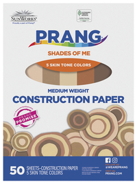Prang Shades of Me Multi-Ethnic Construction Paper, 12 x 18 Inches, Assorted Colors, 50 Sheets Item Number 409341