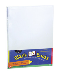 Hygloss Mighty Bright Blank Book, 8-1/2 x 11 Inches, 6 Books with 24 Sheets Each Item Number 409409