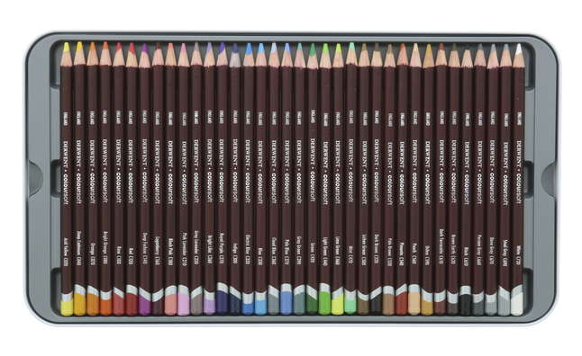 Derwent Coloursoft Pencils With Tin Assorted Colors Set Of