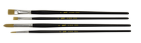 Sax Phoenix Golden Synthetic Long Handle Paint Brushes, Assorted Sizes, Set of 4 Item Number 411618