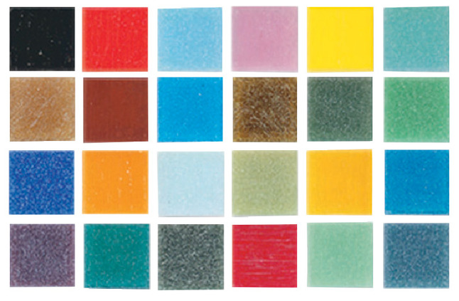 Mosaic Mercantile Authentic Glass Mosaic Tiles, 3/8 Inch, Assorted Colors,  1 Pound