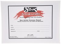 Sax Genuine Canvas Panel, 9 x 12 Inches, White Item Number 412505
