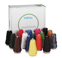 Trait-Tex Acrylic Double-Weight Yarn 4 Ounce Cone Box Set, Assorted Bright and Intermediate Colors, Set of 16 Item Number 413621