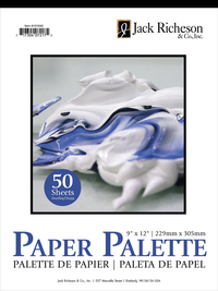 Jack Richeson Disposable Palette Pad, 9 x 12 Inches, 50 Sheets Item Number 417217