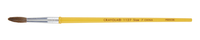 Crayola 1127 Round Economy Good Grade Camel Hair Short Plastic Handle Watercolor Paint Brush, Size 7, 3/4 in Hair, Yellow Item Number 423798