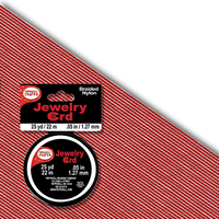 图片为Pepperell工艺品珠宝绳，1.5毫米尼龙，红色，25码从SSIB2BStore