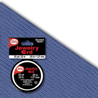 图片为Pepperell工艺品珠宝绳，1.5毫米尼龙，蓝色，25码从SSIB2BStore