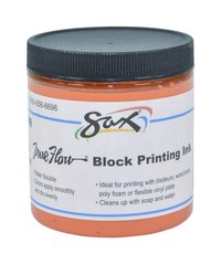 Sax True Flow Water Soluble Block Printing Ink, 8 Ounces, Orange Item Number 461909