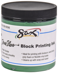 Sax True Flow Water Soluble Block Printing Ink, 8 Ounces, Green Item Number 461912