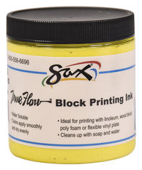 Sax True Flow Water Soluble Block Printing Ink, 8 Ounces, Primary Yellow Item Number 461915