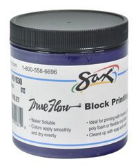Sax True Flow Water Soluble Block Printing Ink, 8 Ounces, Violet Item Number 461930