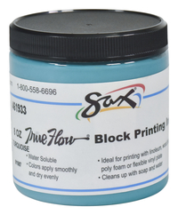 Sax True Flow Water Soluble Block Printing Ink, 8 Ounces, Turquoise Item Number 461933