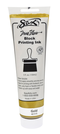 Sax真流水溶性印刷油墨，5盎司管，金，项目编号461978