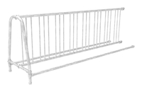 Ultra Site Double-Sided Add-On Institutional Bicycle Rack, 8 ft L, 16 Bikes, Steel, Galvanized, Item Number 471229
