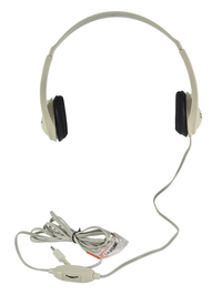 Califone 3060AV Lightweight On-Ear Stereo Headphones with Inline Volume Control, 3.5mm Plug, Beige, Each, Item 2103817
