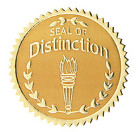 Hammond & Stephens Seal of Distinction Gold Foil Embossed Seal, Item Number 1337938