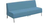 Classroom Select Soft Seating NeoLink Armless Sofa, Power Under Front, 78 x 32 x 34 Inches, Item Number 5000130
