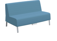 Classroom Select Soft Seating NeoLink Armless Sofa, Power Under Front, 58 x 32 x 34 Inches, Item Number 5000132